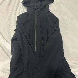 lululemon athletica Black Hooded Raincoat